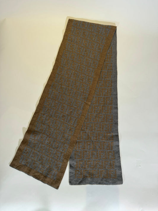 Fendy Brown & Grey Scarf