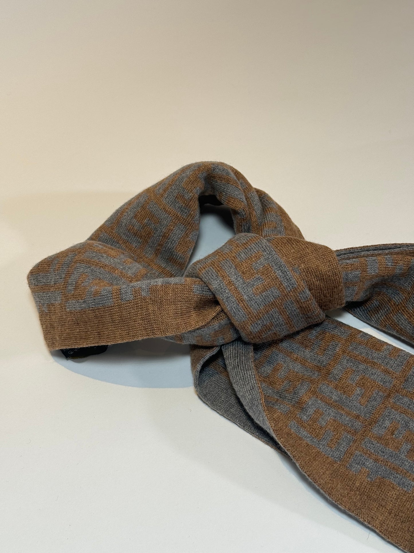 Fendy Brown & Grey Scarf